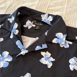 Porter + Ash Men’s Hawaiian Floral Button Down Shirt Size Large
